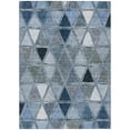 thumbnail image 2 of HomeRoots 583023 5 x 8 ft. Geometric Washable Indoor & Outdoor Rectangle Area Rug, Denim Blue & Sky Blue, 2 of 5