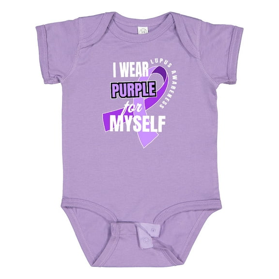 Inktastic I Wear Purple For Myself Lupus Awareness Boys or Girls Baby Bodysuit