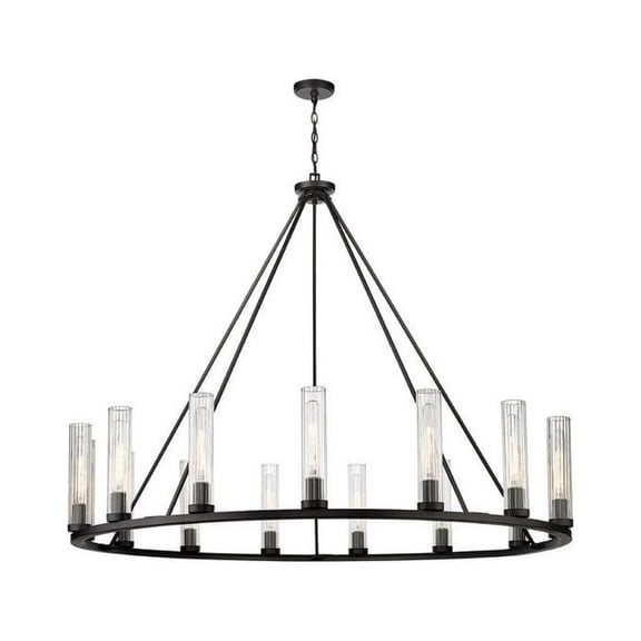 15 Light Chandelier In Transitional Style-48 Inches Tall And 60 Inches Wide-Bronze Finish    -Traditional Installation Z-Lite 3031-15Brz