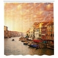thumbnail image 3 of Ambesonne Scenery Shower Curtain, Italian Venezia Image, 69"Wx75"L, Multicolor, 3 of 3