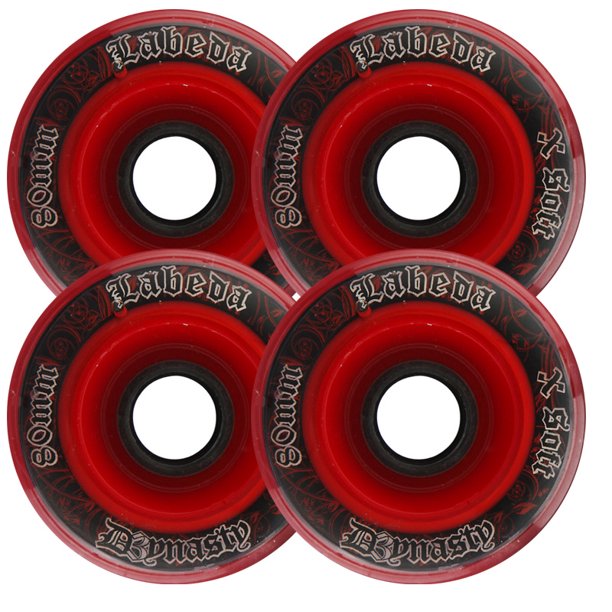 LABEDA WHEELS Inline Roller Hockey DYNASTY 3 76mm XSOFT Black Red