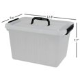 thumbnail image 2 of Ramddy 12 Quart Clear Storage Box with Lid and Black Latches, 1 Pack, 2 of 5