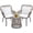 Begie, variant on LOGYAT 3 Piece Rattan Bistro, Outdoor Parlor Set, Rattan Furniture Set with Glass Tabletop for Balcony, Backyard, Porch, Black