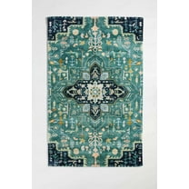 Hand-Tufted Bohemian Wool Area Rug | 100% New Zealand Wool Carpet for Living Room, Bedroom & Home Décor(Teal_8X10)