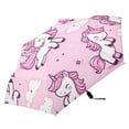 thumbnail image 4 of Lively Unicorn and Cloud Compact Sun Umbrella Windproof Travel Umbrellas for Rain Strong Portable UV Protection, 4 of 8