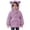 Purple, variant on Girls Sherpa Coat Bear Ear Hood Heart Buttons Warm Winter Jacket