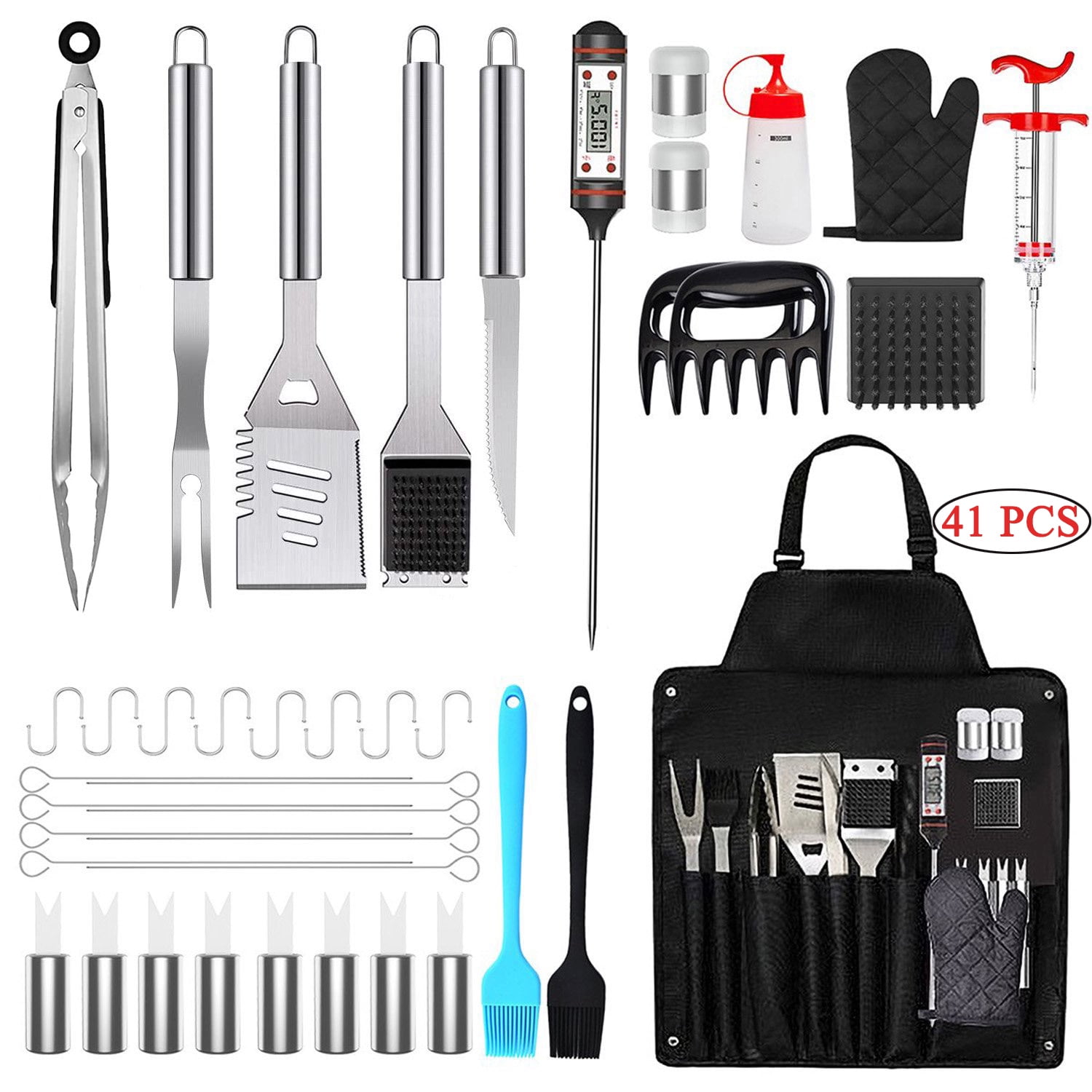 BBQ Grill Accessories,41PCS BBQ Tool Set,Stainless Steel Grilling Kit