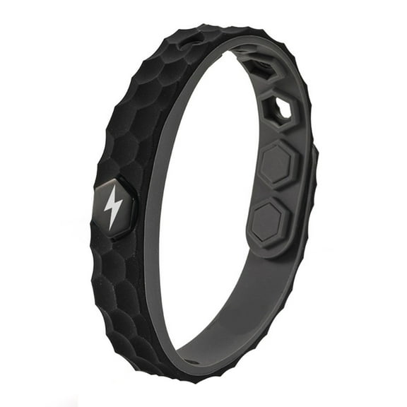 BSMEAN 1 Diamond Wireless Removal Static Balance Negative Ion Bracelet Black Bracelet Lightning Black Buckle One Size