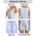 thumbnail image 2 of ANFERRY One Piece Tummy Control Swimsuit for Women Color Blocked Boyleg Sports Swimwear Zipper Bathing Suits, 2 of 7