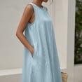 thumbnail image 4 of Admvng Women's Casual Round Neck Dress Sleeveless Summer Everyday T-Shirt Dresses, 4 of 7