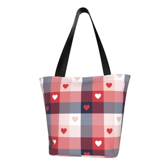 Easygdp Heart Plaid Shoulder Bags for Women,Crossbody Bags Shoulder Purse Handbag for Women