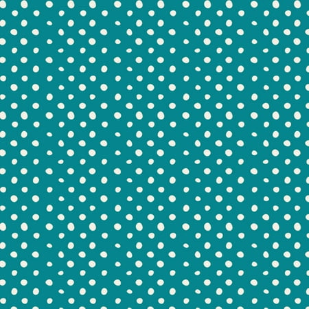 The Pioneer Woman 44" Cotton Dot-Print, Floral and Watercolor Sewing & Craft Fabric By the Yard, Blue and White