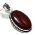 thumbnail image 2 of Natural Red Labradorite Gemstone Handmade 925 Sterling Silver Pendant 2.29", 2 of 2