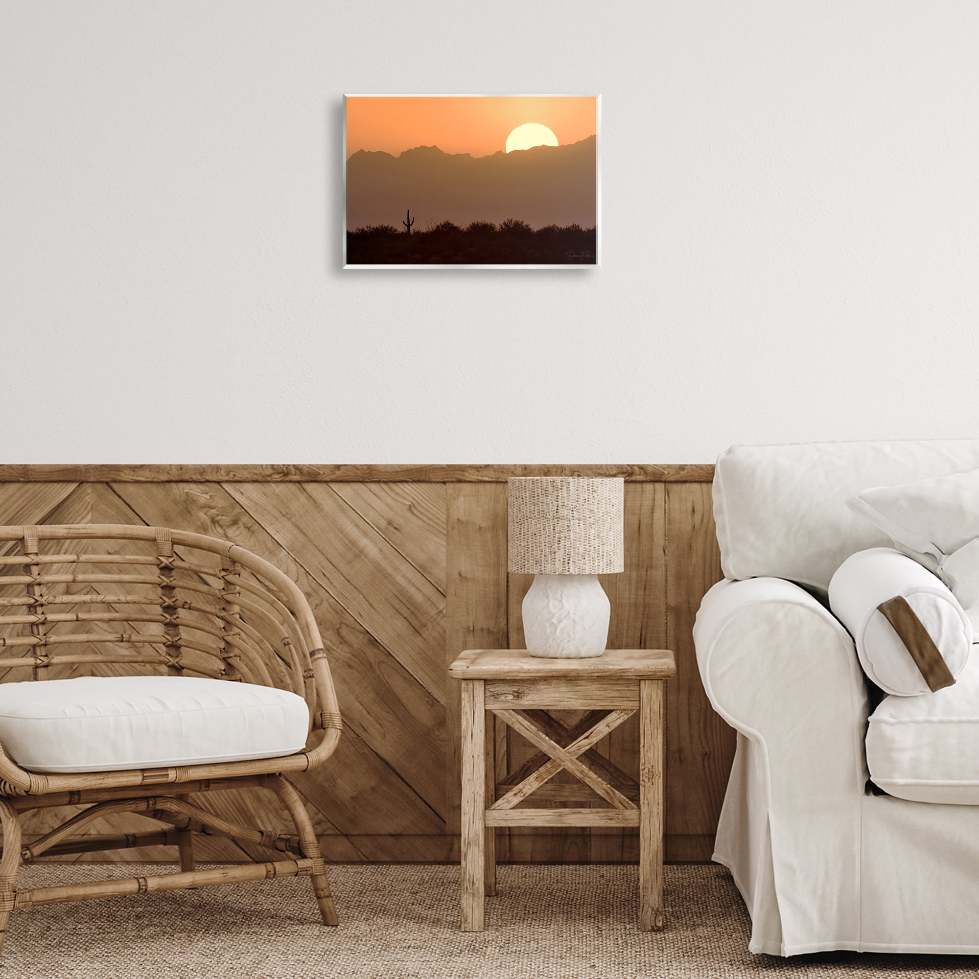Stupell Industries Sunlit Desert Cactus Landscape & Nature Photography Unframed Art Print Wall Art, 15 x 10