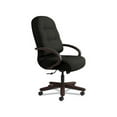 thumbnail image 7 of Pillow-Soft 2190 Series Executive High-Back Chair Supports up to 300 lbs., Black Seat/Black Back, Mahogany Base, 7 of 7