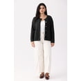 thumbnail image 3 of CASSIE LIZ Womens Plus Size Cardigan Sweaters Black Crewneck Long Sleeve Button Down Knit Jackets With Pockets Fall Winter Outerwear Cardigan 5XL 26W 28W, 3 of 7