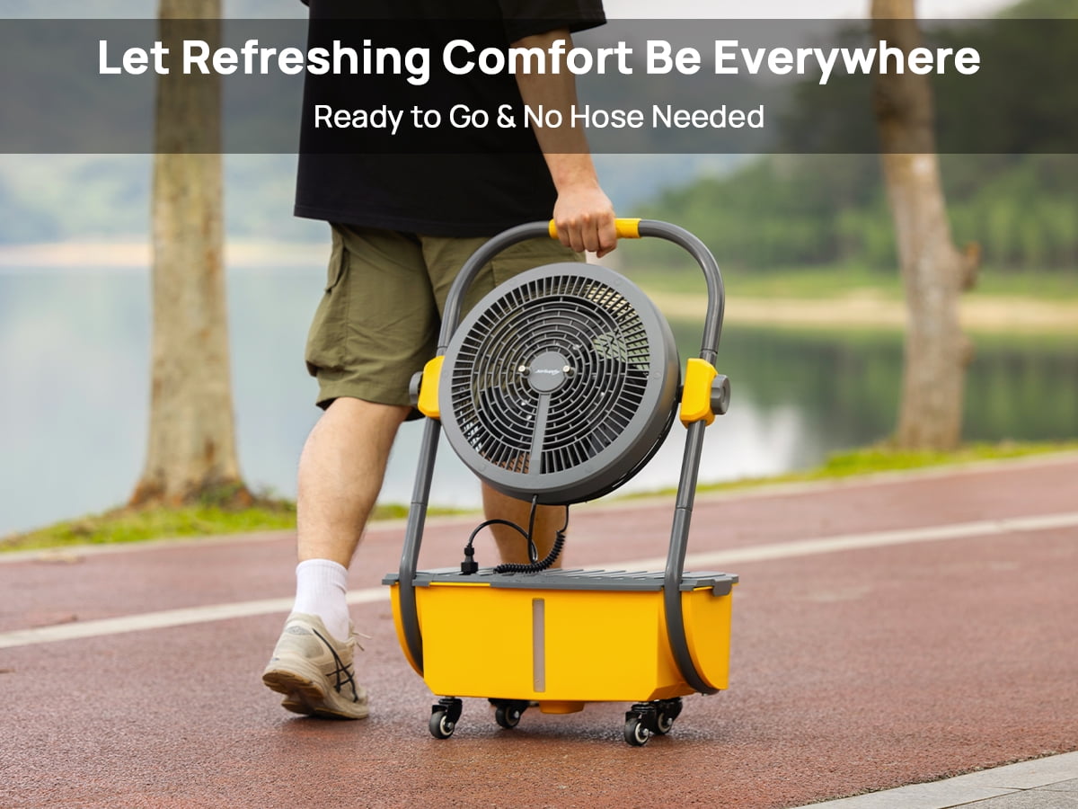 Turbro Cordless Misting Fan 19" 3 Speed 120° Oscillation Portable Electric Household Type