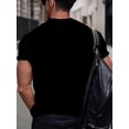 thumbnail image 2 of Men's Casual Crew Neck T-Shirt, 95% Polyester 5% Elastane Knit Fabric, Regular Fit with Victory Graphic Print, Everyday Tshirt|Bold Graphic Print|Comfortable Fit, PLUS SIZE, 2 of 6