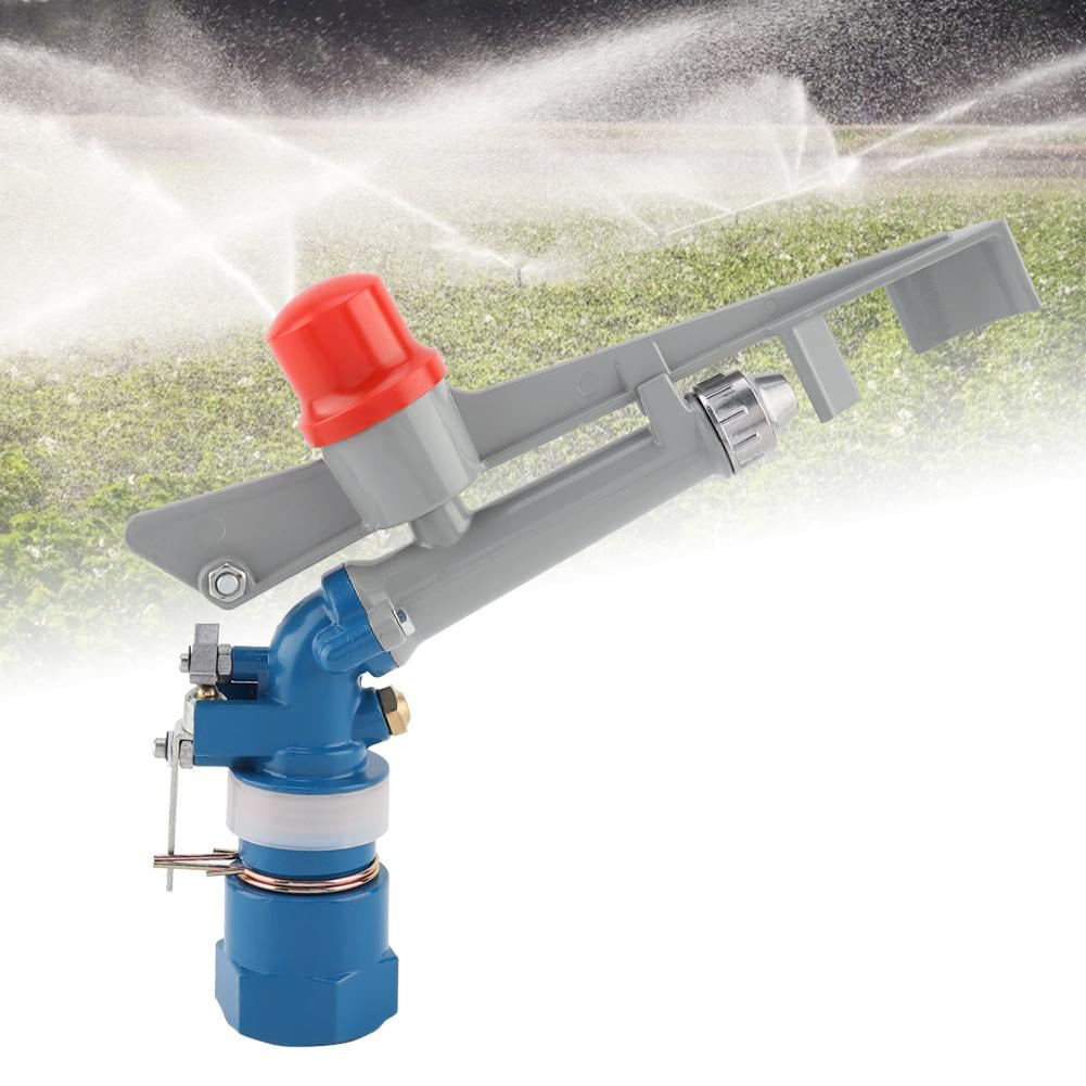 1'' Irrigation Spray Tools Sprinkler Gun 360°Adjustable Impact Area Water Garden 