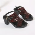 thumbnail image 4 of Ketyyh-chn99 Sandals for Women Slip on Shoes Slippers Platform Sandals for Women Sandals Wedge Cute Beach Sandals Comfortable Sandals Women Red,8, 4 of 5