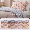 thumbnail image 2 of Regency Heights Twin/Twin-XL Reversible Ruffled Comforter Set, Vintage Botanical Floral Bedding, 2 Piece Soft Textured Plaid Checkered Comforter for All Season, Blush Pink, 2 of 9