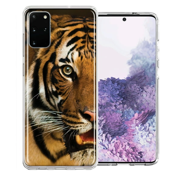 MUNDAZE For Samsung Galaxy S20 Tiger Face Design Double Layer Phone Case Cover