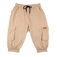 thumbnail image 5 of Mens Capri Pants Summer Casual Heavyweight Elastic Waist Relaxed Fit Cropped Cargo Pants with Pockets, 5 of 8