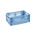 thumbnail image 1 of Foldable Mesh Storage Basket - Stackable Kitchen/Refrigerator Organizer with Industrial Style, Multipurpose Desktop Tote, 1 of 6
