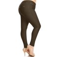 thumbnail image 2 of Women's Plus Size Full-Length Solid Jeggings, 2 of 4