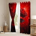 thumbnail image 3 of Castle Fairy Red Rose Black Out Curtains,Romantic Flower Curtains Pack of 2 (42x63 Each), 3 of 6