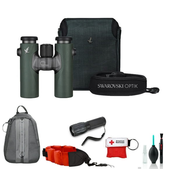 Swarovski 8x30 CL Binocular (Green, Wild Nature) - Kit with Deluxe Backpack + More