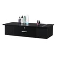 thumbnail image 2 of Wall Mount Salon Stations for Hair Stylist, Salon Cabinets and Storage with Lockable Drawer, Barber Salon Furniture Beauty Spa Stylist Equipment with 3 Hair Dryer Holders (Black), 2 of 9