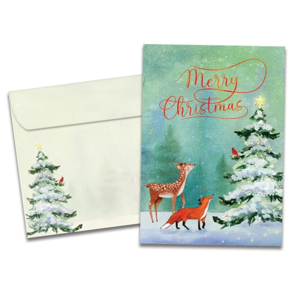 Tree-Free Greetings Christmas Greeting Card, 5 x 7, Winter Joy (GO68818)