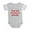 Heather Gray, variant on CafePress - Look Of Horror_Red - Cute Infant Baby Football Bodysuit