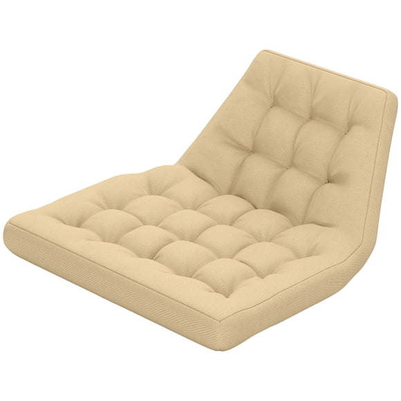Beige Patio Swing Cushion - 47" x 39" Egg Chair Replacement for Outdoor & Indoor Seating Comfort - Tufted, Fade-Resistant Polyester Cover