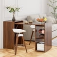 thumbnail image 4 of Costway Bureau d'Ordinateur Extensible Bureau d'Étude Réversible W / Étagères Mobiles Brun, 4 of 10