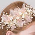 thumbnail image 3 of Pinza de pelo de cristal para novia, accesorios para el cabello de boda con perlas de diamantes de imitación para novia, damas de honor, boda para boda LingWen 9024715009630, 3 of 5