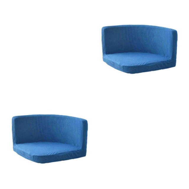 Guardoinrt Modern Simple Style Chair Cover Home Décor With Ease Polyester Trilateral Chair Covers Cover Chairs Made With Polyester Grey blue 2Set
