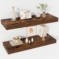 thumbnail image 3 of Floating Shelves  Deep Floating Shelf Wall Mounted  Wall Shelves  Rustic Deep Bookshelf  Extra Deeper &amp; Thicker Display Shelves for Bedroom  Living Room    Set of, 3 of 6