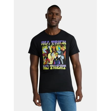 Disney Villains, Men's & Big Men's Halloween Graphic Tee, All Trick, Sizes XS-3XL