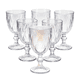thumbnail image 1 of Juego de 6 Copas Vintage VITTORI de Cristal Labrado Color Tornasol para Vino Agua y Bebidas, 1 of 1