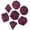Purple Glow, variant on Polyhedral 7 Die Set Resin Dice: Glow Light Purple with Black Numbers (Glow in Dark)