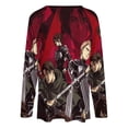 thumbnail image 5 of Attack On Titan Womens T Shirts V Neck Long Sleeve Tops Causal Loose Summer T-Shirts 2XL, 5 of 7
