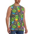 thumbnail image 2 of Pofeuu Cactus In Pots Print Men's Muscle T-Shirt, Sleeveless, Muscle Tank, Classic Muscle Tee Top For Men Casual Sleeveless Muscle T-Shirt Trendy Clothes-Small, 2 of 7