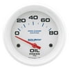 Auto Meter 200747 - Marine 2.62" White In-Dash Mount Electric Oil Pressure Gauge