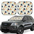thumbnail image 6 of Kdxio Flower Leaves Print 2-Piece Sun Shade Front Windshield - Foldable Car Front Window Sunshades for Most Sedans SUV Truck, 6 of 6