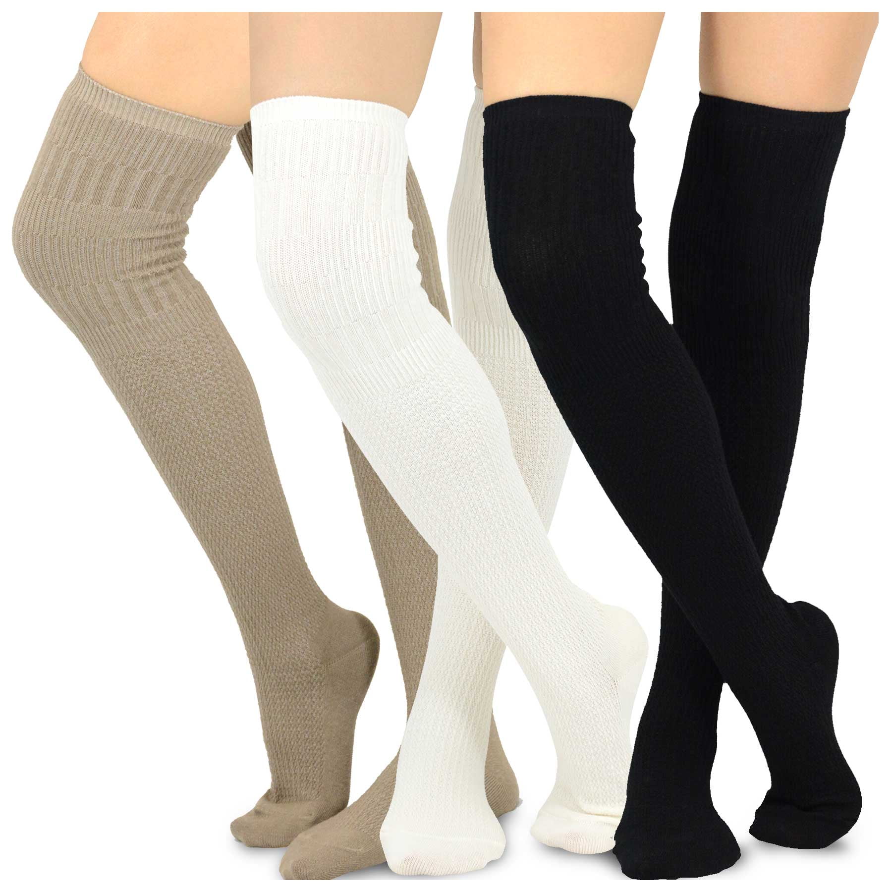 TeeHee Socks - Teehee Women's Fashion Cotton Over The Knee Socks - 3 ...