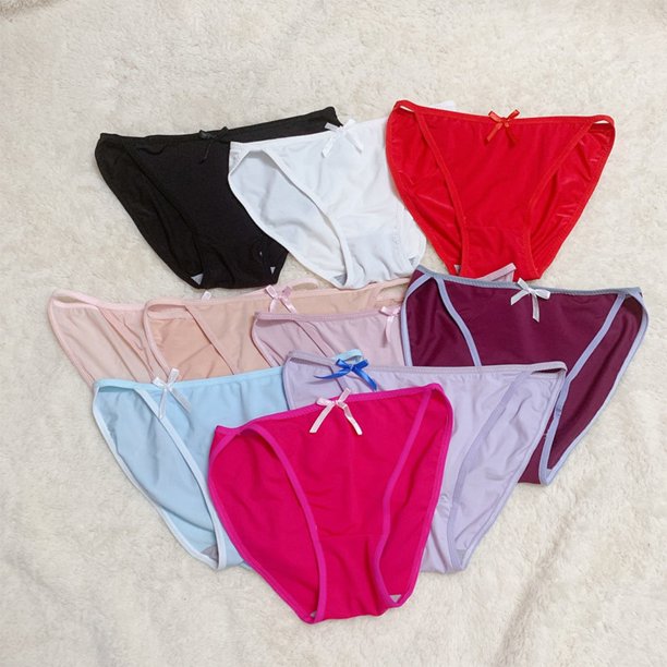 ALSLIAO Women Lace Ice Silk Panties Knickers Lingerie Gstring Thong