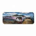thumbnail image 1 of Vintage Computer Mouse Pad, Abandoned Vintage Cars Rusting in a Ghost Town Cloudy Sky Digital Image, Rectangle Non-Slip Rubber Mousepad Large, 31" x 12", Pale Coffee and Blue, by Ambesonne, 1 of 2