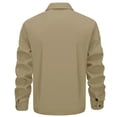 thumbnail image 6 of TACVASEN Men's Lightweight Windbreaker Jackets Full Zip Up Stylish Coat Business Casual Laydown Collar Work Dress with Zip Pockets Khaki L, 6 of 8
